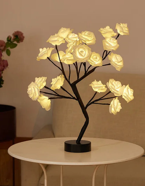 Load image into Gallery viewer, USB Battery Operated LED Table Lamp Rose Flower Bonsai Tree Night Lights Garland Bedroom Decoration Christmas Lights Home Decor
