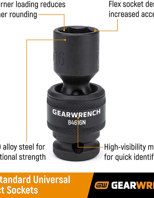 Load image into Gallery viewer, 13 Pc. 1/2&quot; Drive 6 Pt. Standard Universal Impact Socket Set, SAE - 84938N
