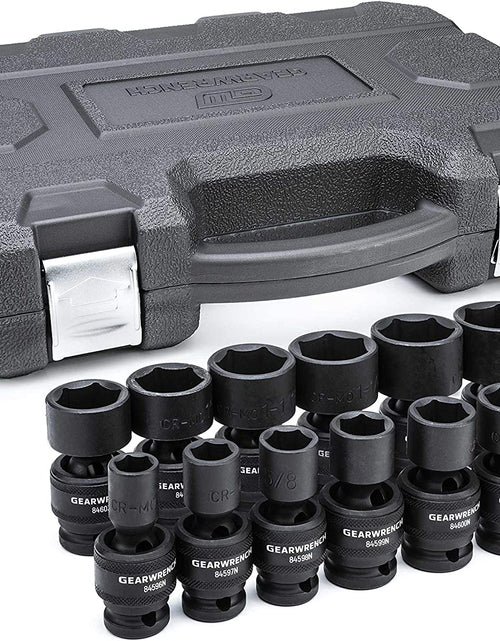 Load image into Gallery viewer, 13 Pc. 1/2&quot; Drive 6 Pt. Standard Universal Impact Socket Set, SAE - 84938N
