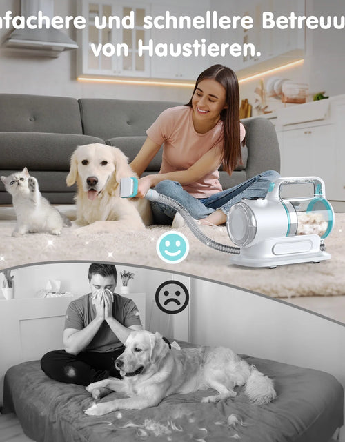 Load image into Gallery viewer, Dog Grooming Kit Vacuum, 6 in 1 Pet Grooming Vacuum, 11000PA Dog Clippers for Grooming, Dog Vacuum for Shedding Grooming, Suction 99% Dog Hair, Low Noise Pet Vacuum Grooming Kit for Dog Cat
