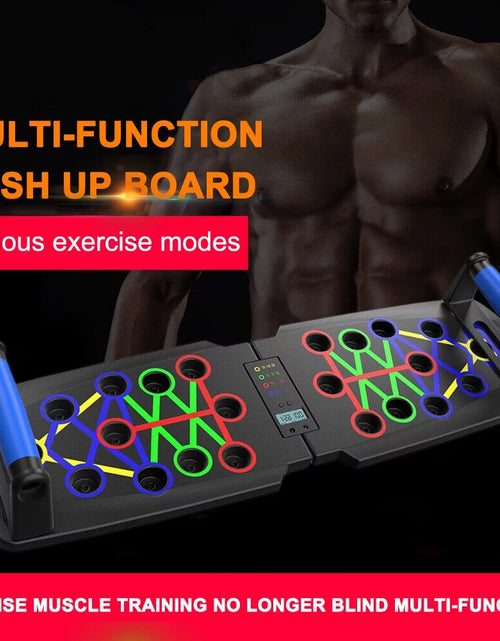 Load image into Gallery viewer, Push up Board, Portable Multi-Function Foldable 10 in 1 Push up Bar, Push up Handles for Floor,Professional Push up Strength Training Equipment with Timer
