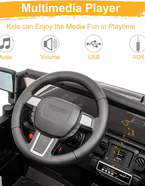 Load image into Gallery viewer, Kids Ride on Truck 2.4G Remote Control, Kids Electric Ride-On Car 12V Battery Motorized Vehicles Age 3-5 W/ 3 Speeds, Spring Suspension, LED Lights, Horn, Music Player, Seat Belts (Black)
