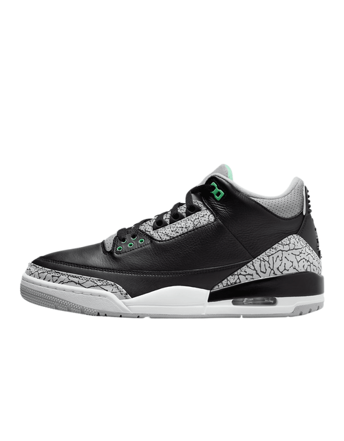 Load image into Gallery viewer, Men&#39;S  3 Retro Black / Green Glow-Wolf Grey CT8532-031, Size 12-US
