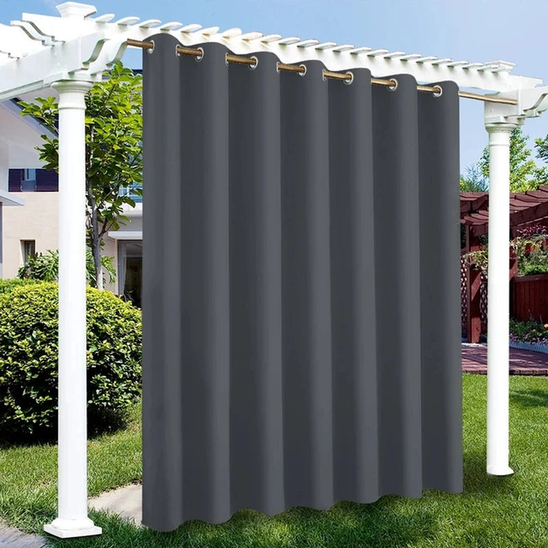 Privacy Outdoor Curtains Waterproof Garden Uv Exterior Curtain Street Gazebo Curtain for Patio Porch Pergola Terrace Cabana Pool