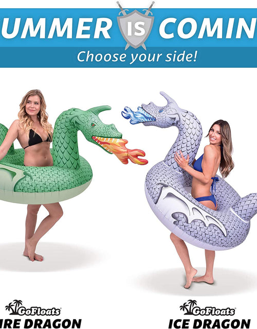 Load image into Gallery viewer, Dragon Party Tube Inflatable Rafts - Choose from Fire Dragon and Ice Dragon, Pool Floats for Adults and Kids
