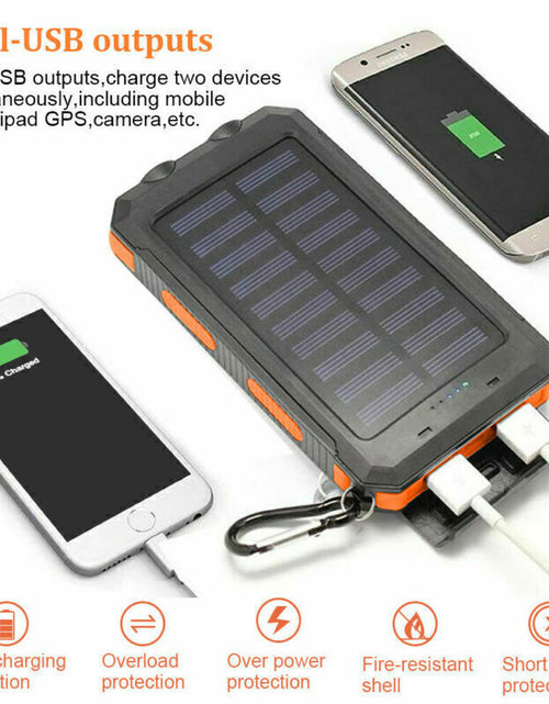 Load image into Gallery viewer, Super 20000Mah USB Portable Charger Solar Power Bank for Iphone Cell Phone 2023
