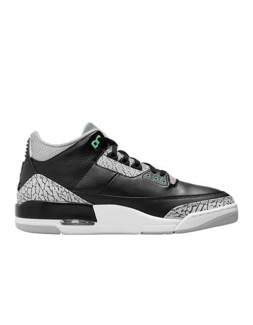 Load image into Gallery viewer, Men&#39;S  3 Retro Black / Green Glow-Wolf Grey CT8532-031, Size 12-US
