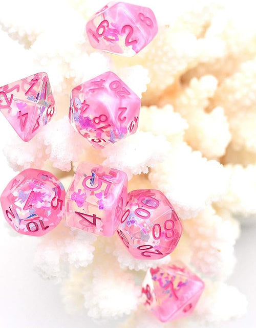 Load image into Gallery viewer, Polyhedral DND Dice Set, D&amp;D Dice Pink Dice Compatible Dungeons and Dragons Role Playing Game,Mtg,Pathfinder,Board Games, D and D Dice Set, D&amp;D（Pink）
